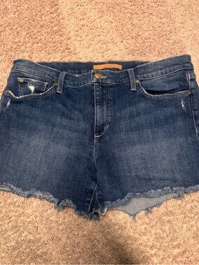 Joe's Jeans Dark Blue Distressed Denim Shorts